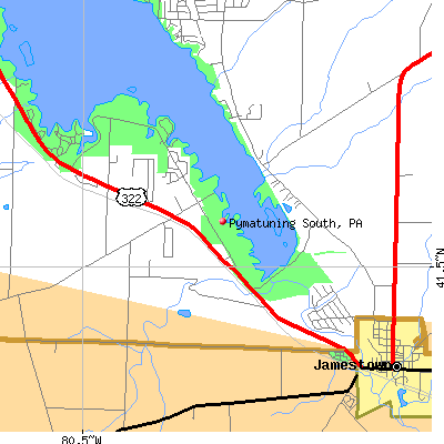 Pymatuning South map