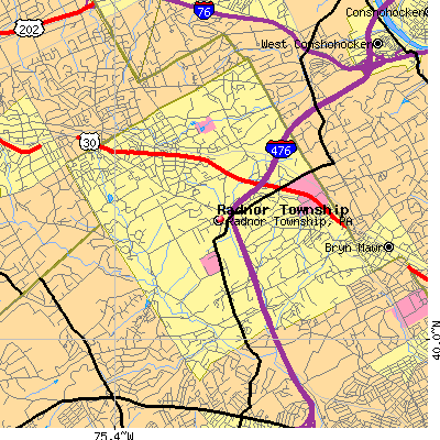 Radnor Township map
