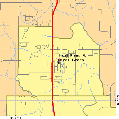 Hazel Green map
