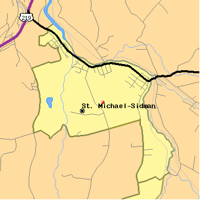 St. Michael-Sidman map