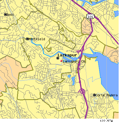 Larkspur map