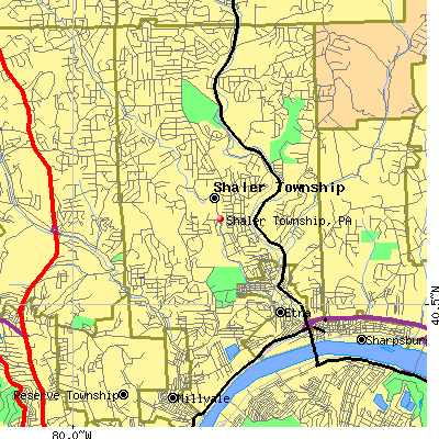 Shaler Township map
