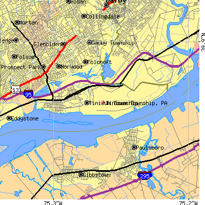 Tinicum Township map