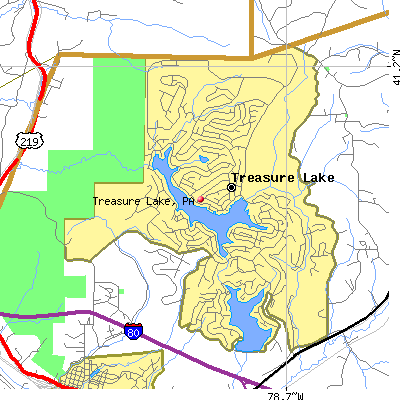 Treasure Lake map