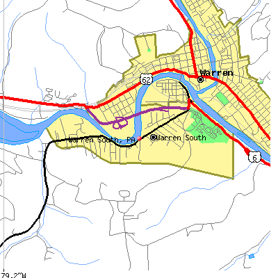Warren South map