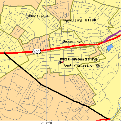 West Wyomissing map