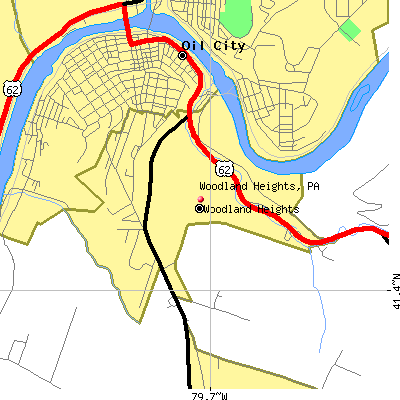 Woodland Heights map