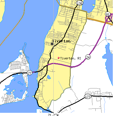 Tiverton map