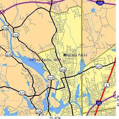 Valley Falls map