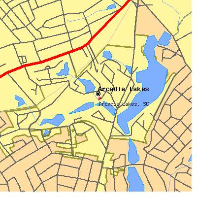 Arcadia Lakes map