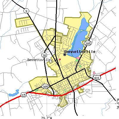 Bennettsville map