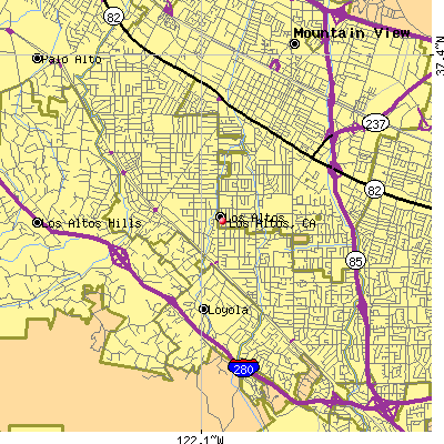 Los Altos map