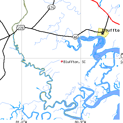 Bluffton map