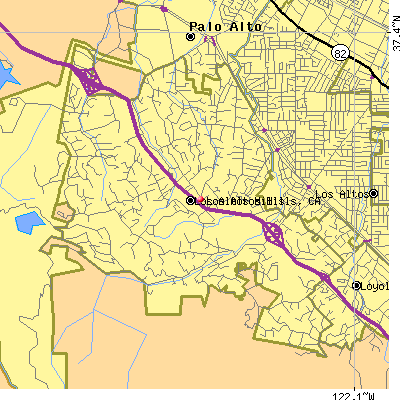 Los Altos Hills map