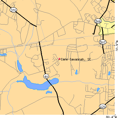 Cane Savannah map