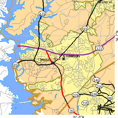 Clemson map