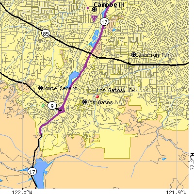 Los Gatos map