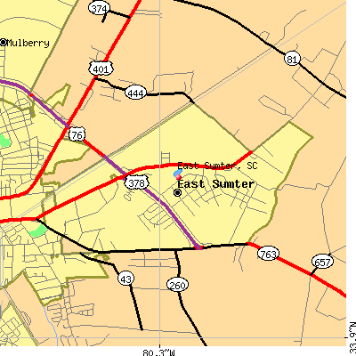 East Sumter map