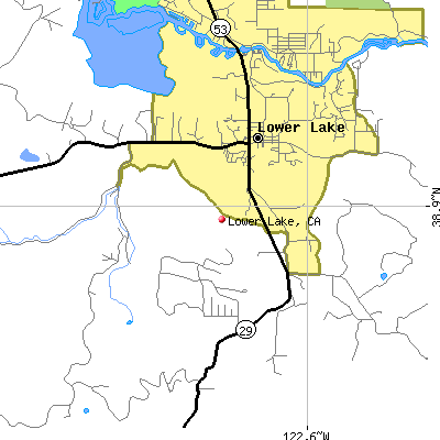 Lower Lake map