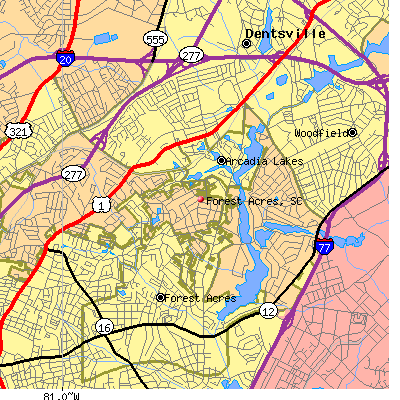 Forest Acres map