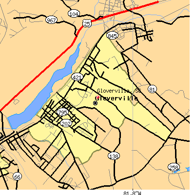 Gloverville map