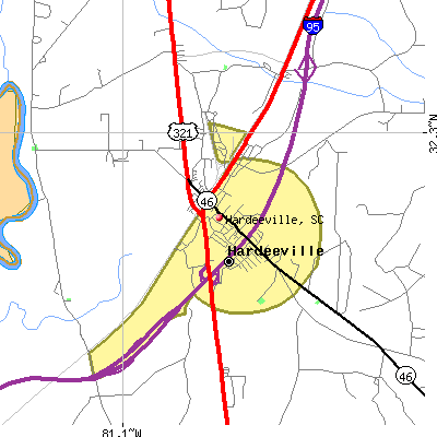 Hardeeville map