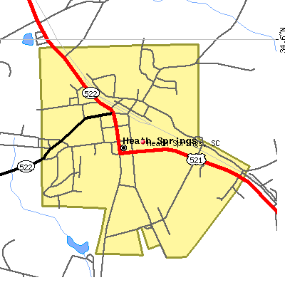 Heath Springs map
