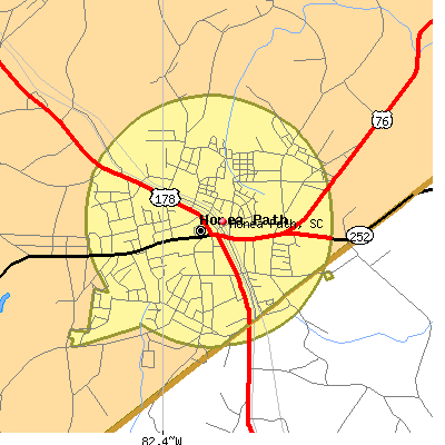 Honea Path map