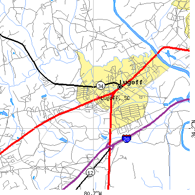 Lugoff map