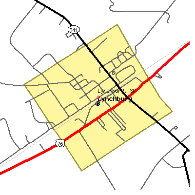 Lynchburg map