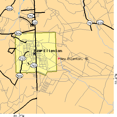 New Ellenton map