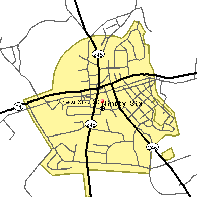 Ninety Six map