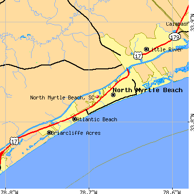 North Myrtle Beach map