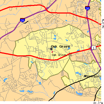 Oak Grove map