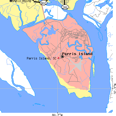 Parris Island map