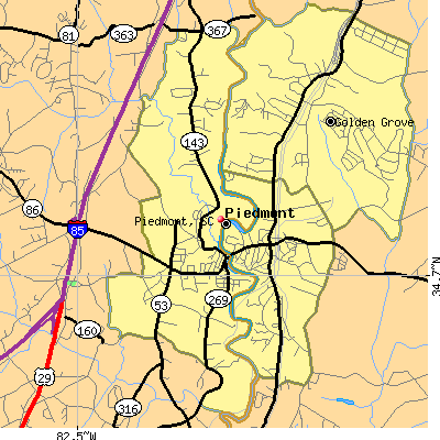 Piedmont map