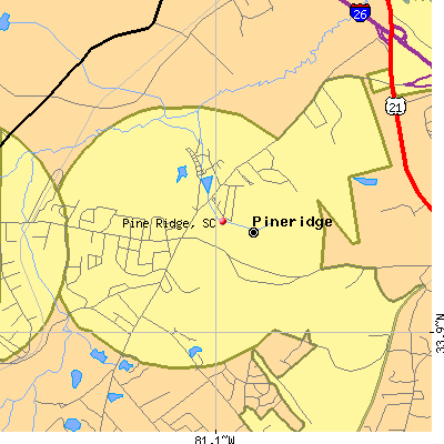 Pine Ridge map