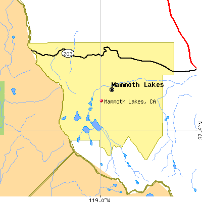Mammoth Lakes map