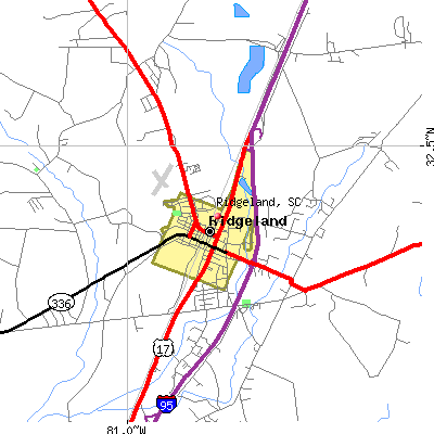 Ridgeland map