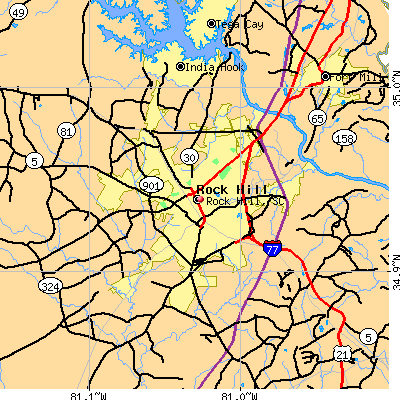 Rock Hill map