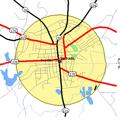 Saluda map