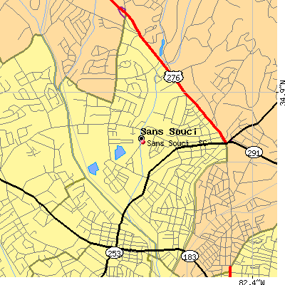 Sans Souci map