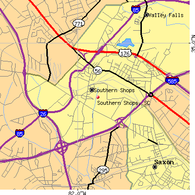 Southern Shops map