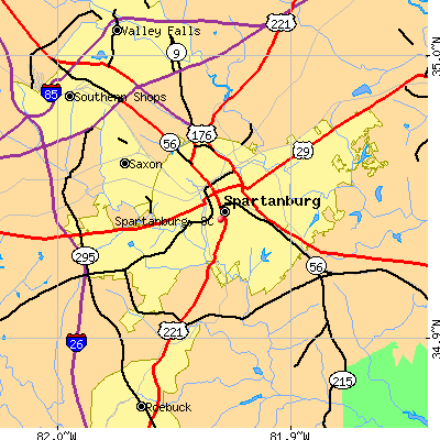 Spartanburg map