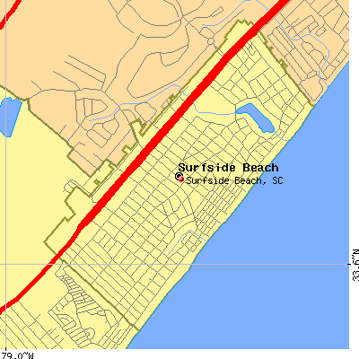 Surfside Beach map