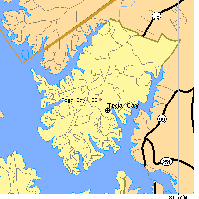 Tega Cay map
