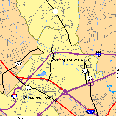 Valley Falls map
