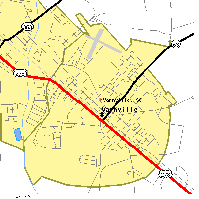 Varnville map