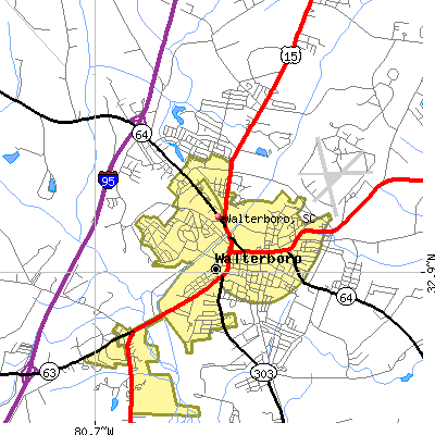 Walterboro map