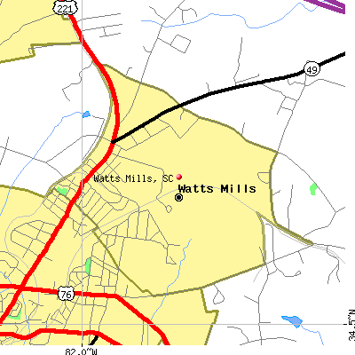 Watts Mills map
